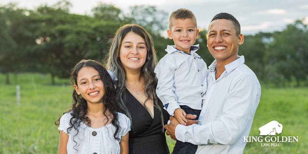 Familia reunida déspues de proceso de Inmigración en EE.UU